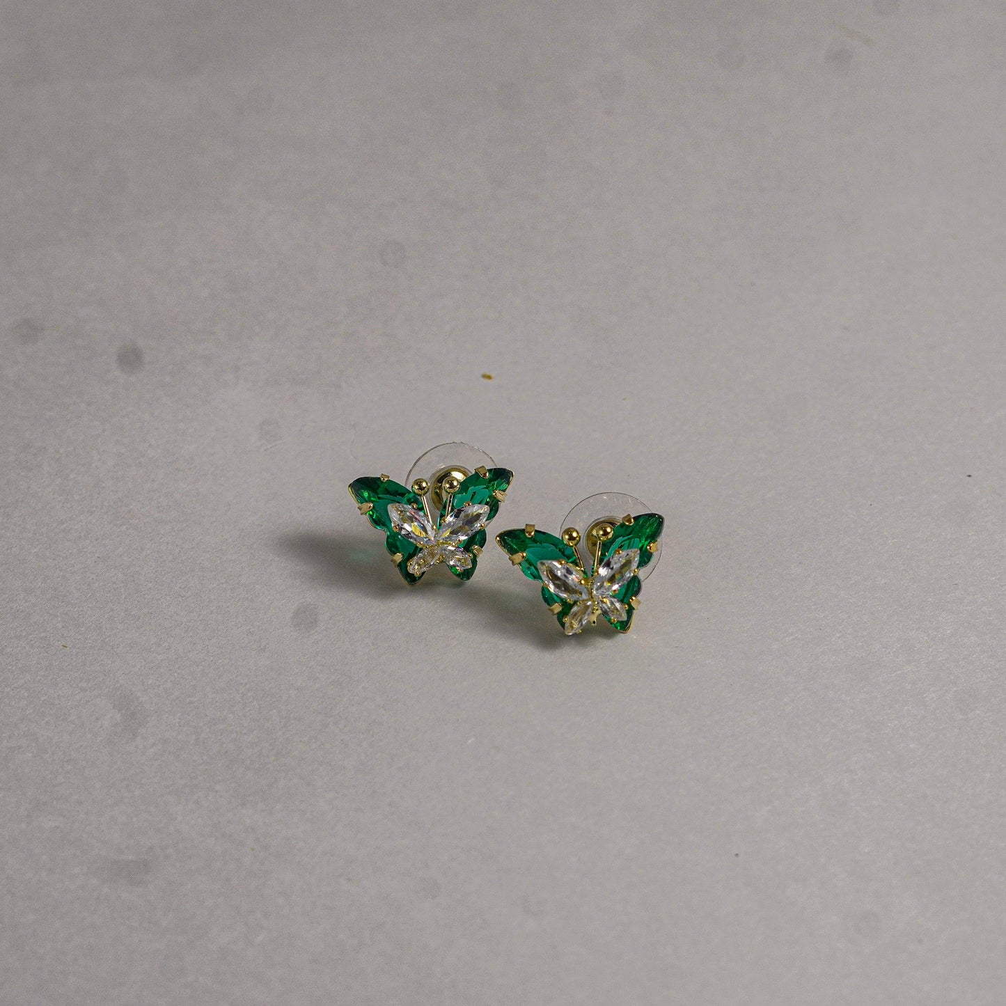 Green Butterfly Earrings