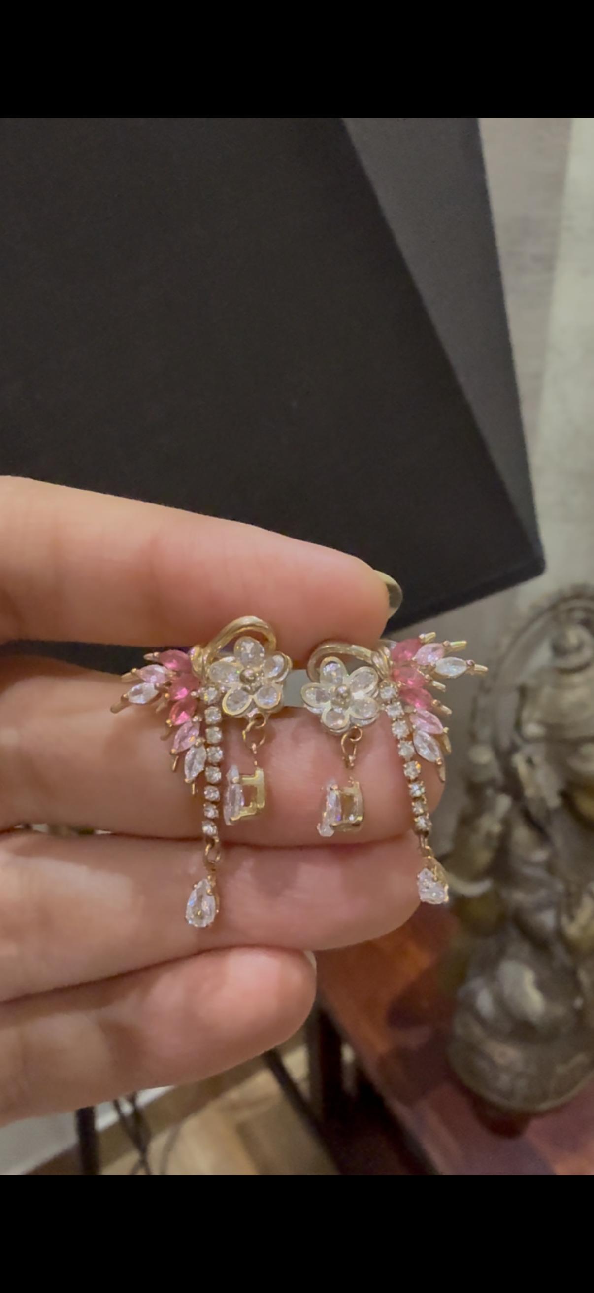 Blush Bloom Drop Earrings