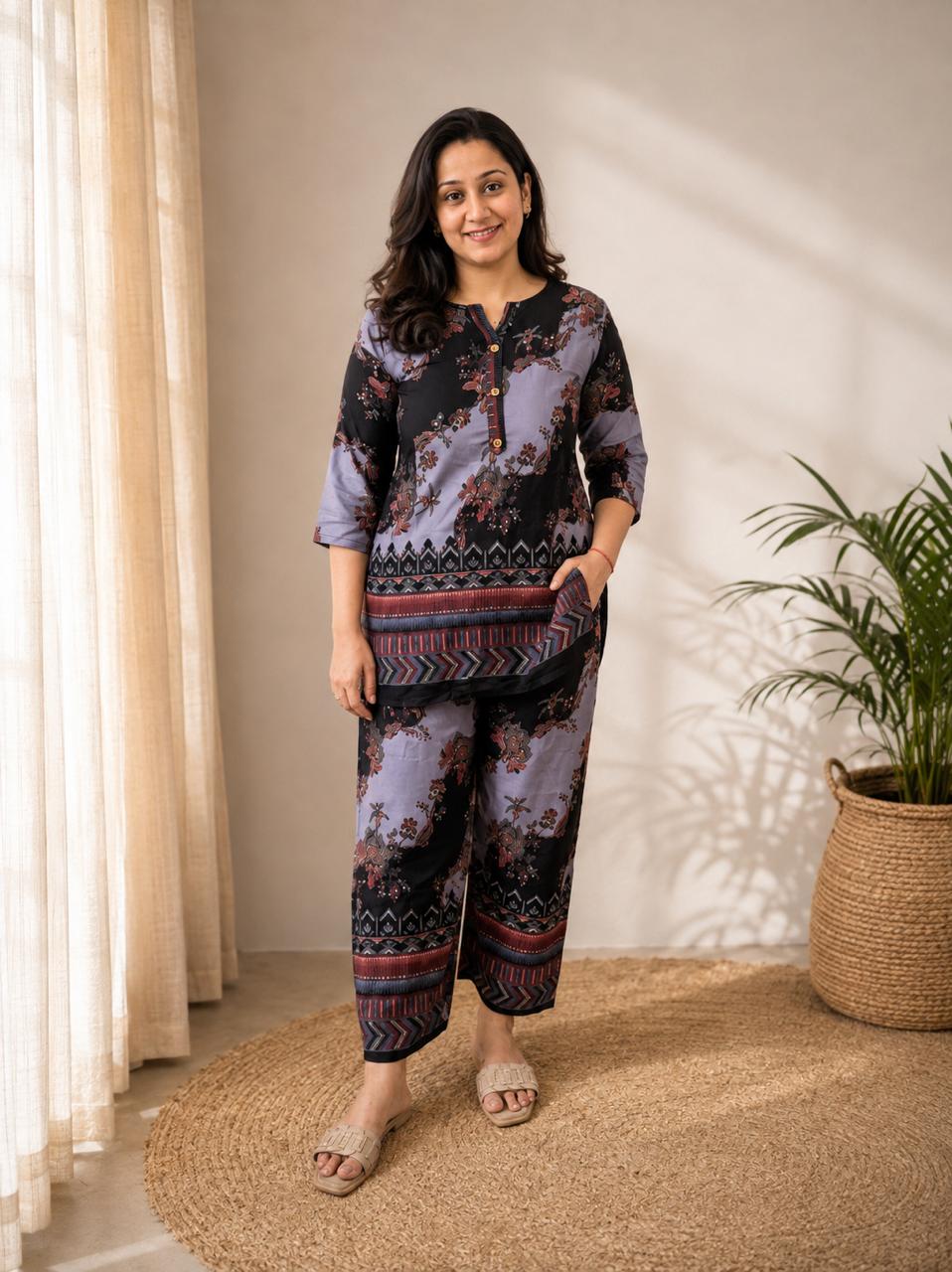 Midnight Printed Co-ord