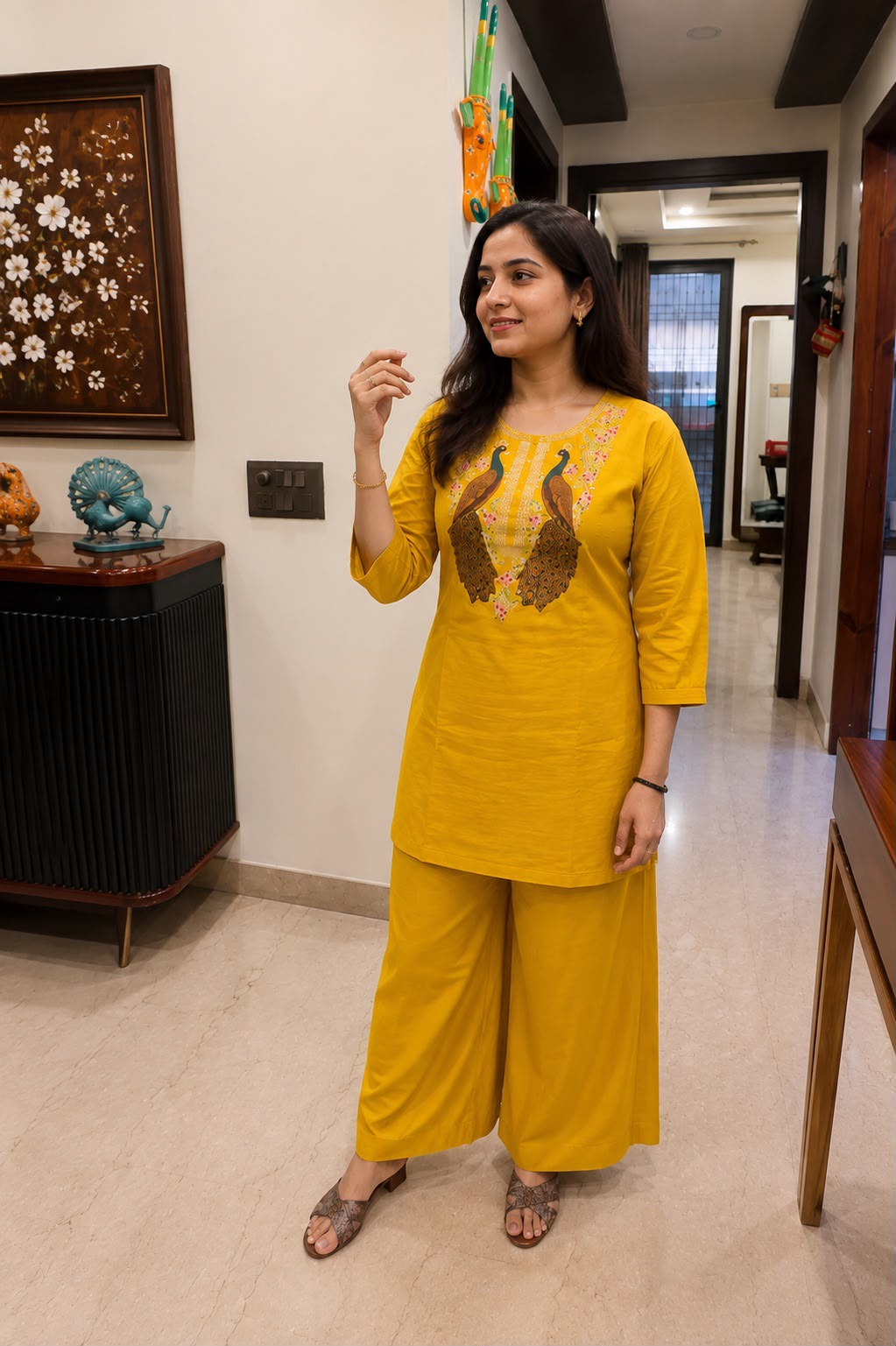 Mustard Peacock Co-ord