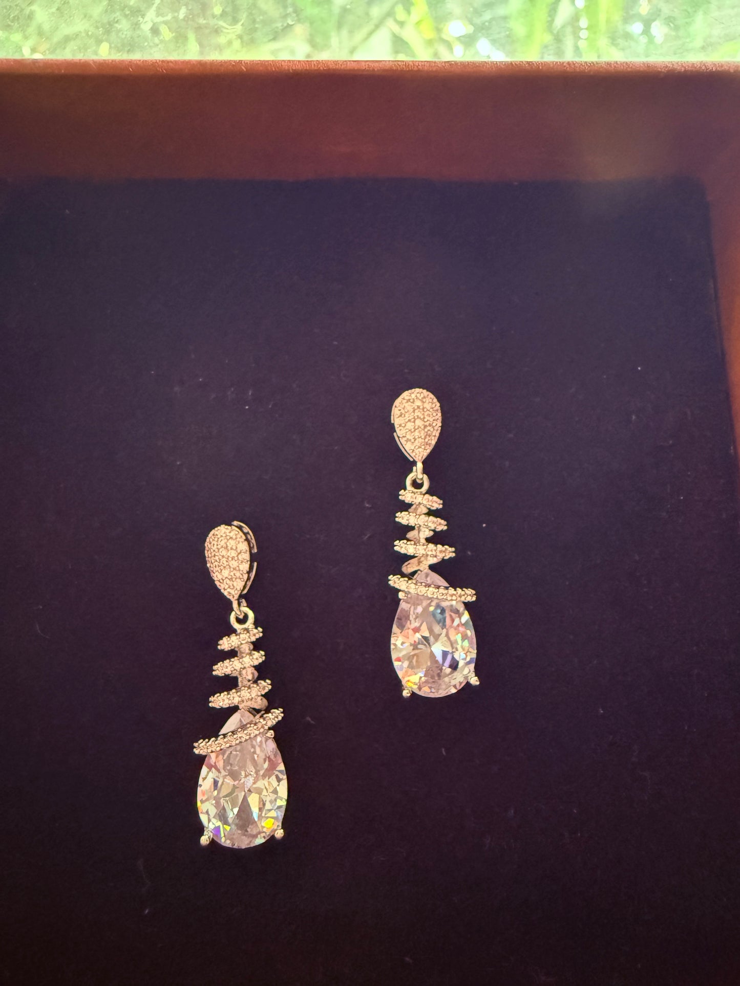 Twilight Spiral Drop Earrings