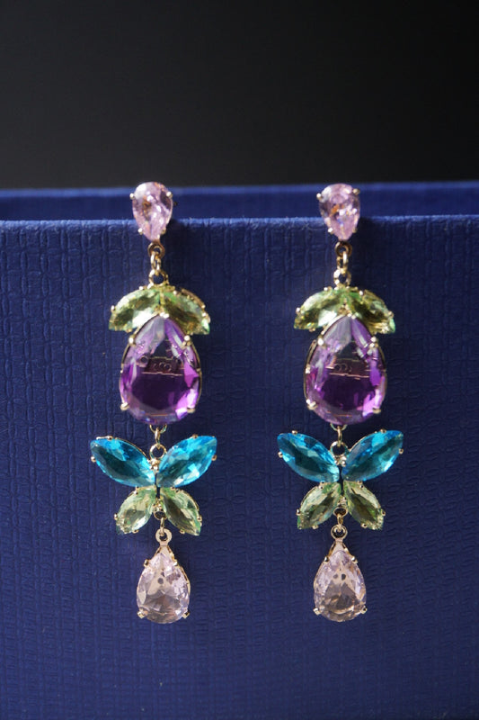 Multi Color Butterfly Earrings
