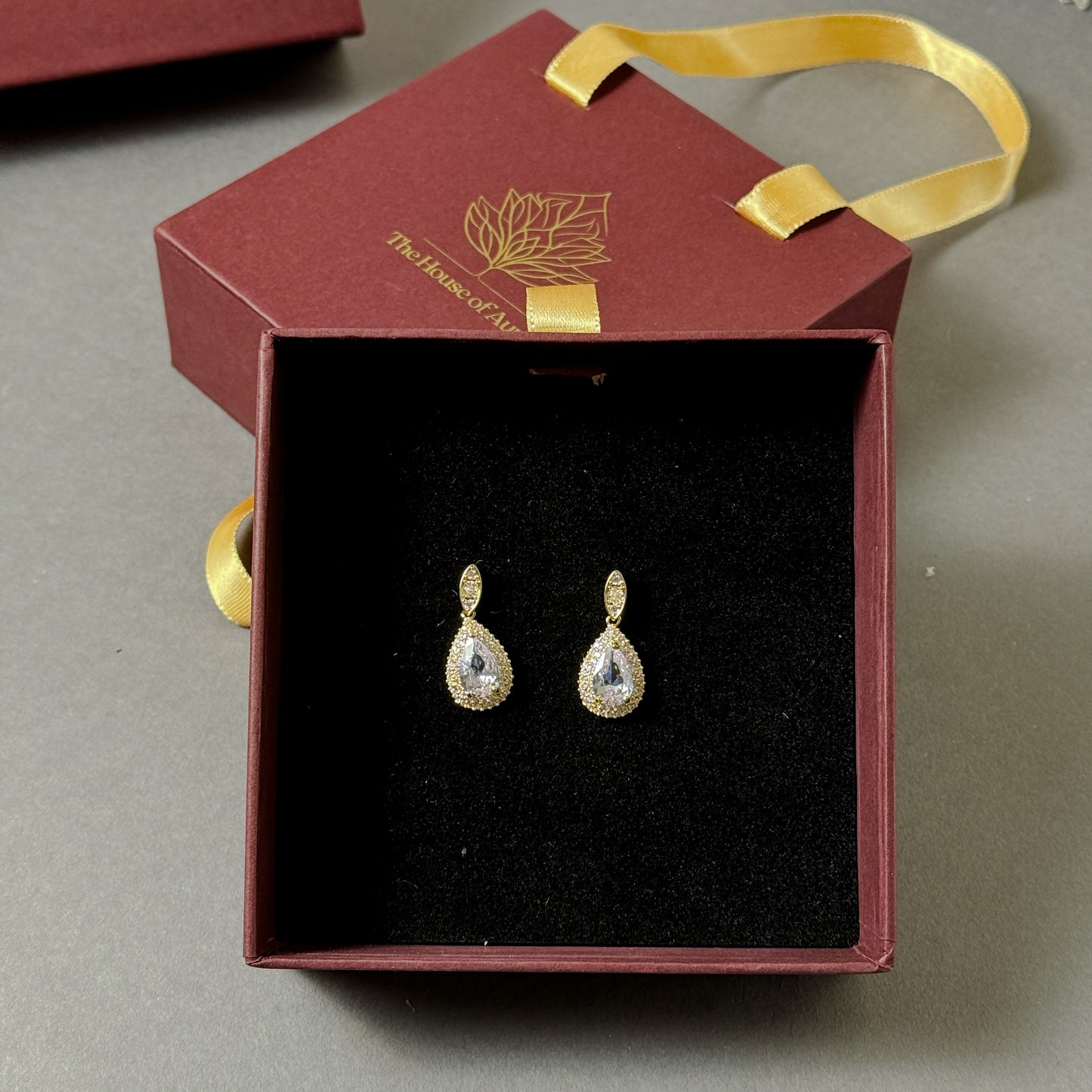 Sapphire Teardrop Elegance Earrings