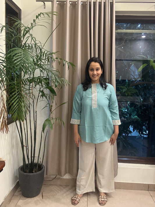 Aqua Blue Kurta Set