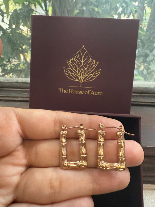 Bamboo Bold Hoops