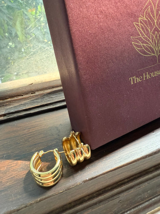 Gilded Contour Hoops