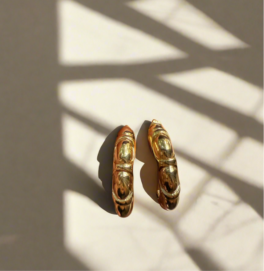 Bold Bamboo Hoop Earrings