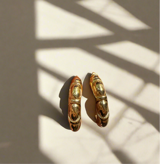 Bold Bamboo Hoop Earrings