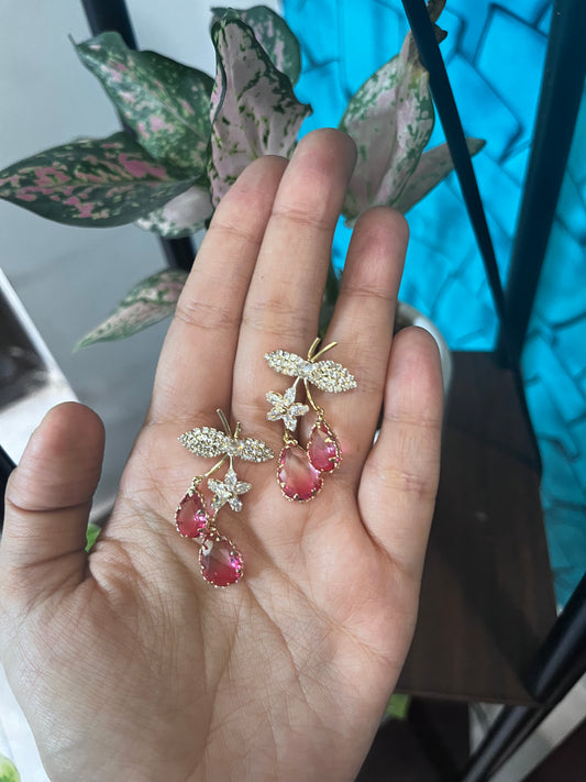 Sterling Pink Earrings
