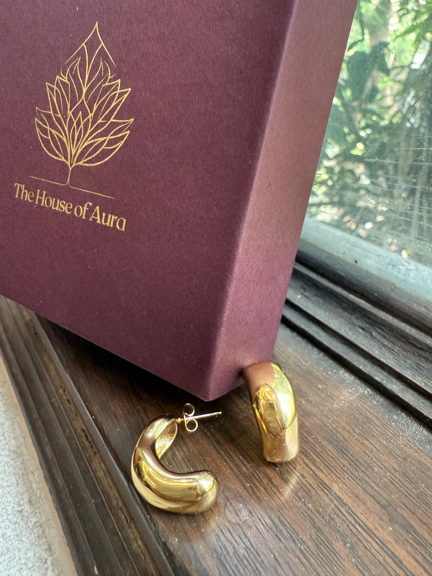 Bold Nugget Hoop Earrings