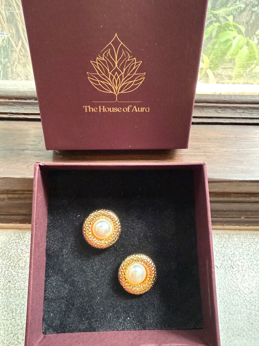 Timeless Pearl Dome Earrings