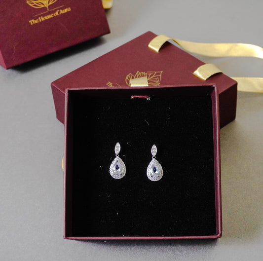 Sapphire Teardrop Elegance Earrings