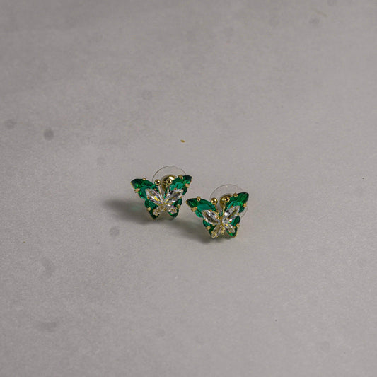Green Butterfly Earrings