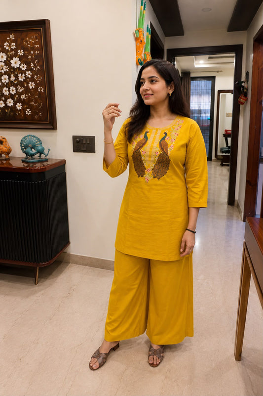 Mustard Peacock Co-ord
