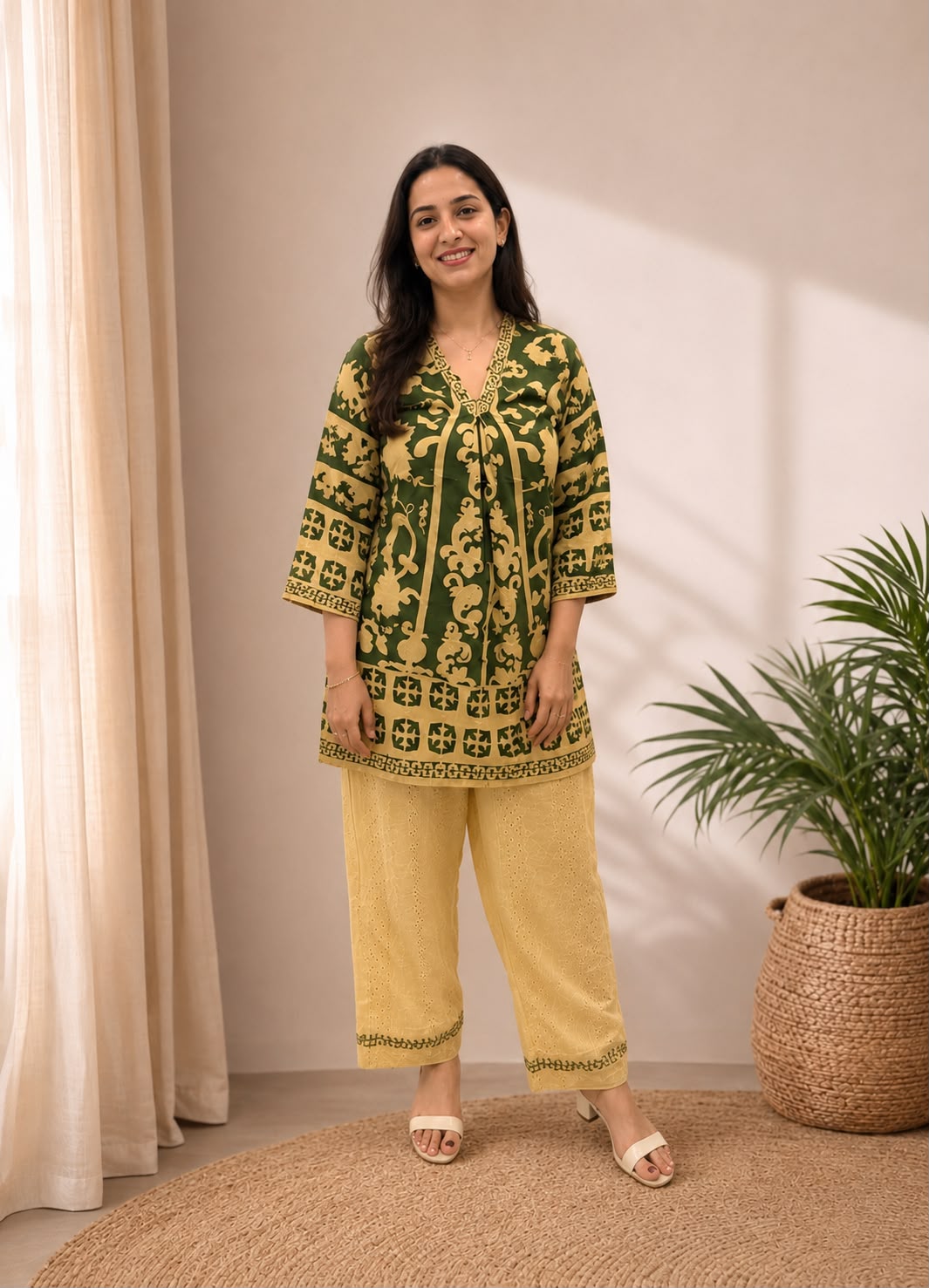 Olive Heritage Kurta Set