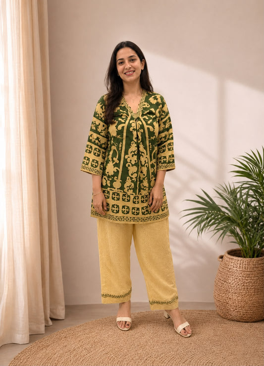 Olive Heritage Kurta Set