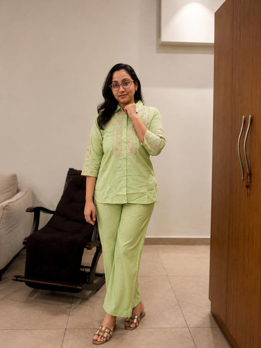 Pista Embroidered Co-ord