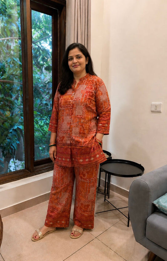 Rust Riwaayat Co-ord Set