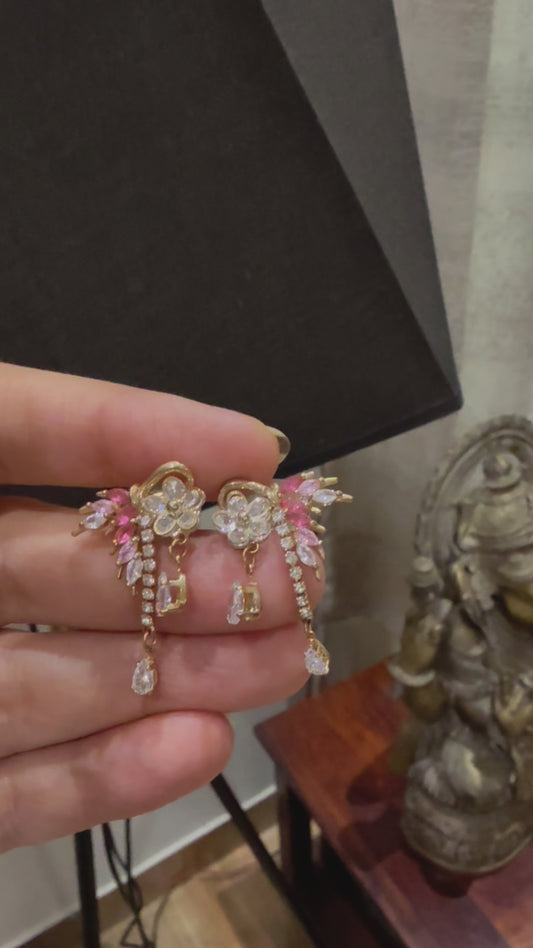 Blush Bloom Drop Earrings